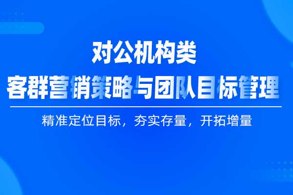 对公机构类客群营销策略与团队目标管理 对公机构类客群营销策略与团队目标管理