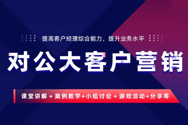 对公大客户营销 对公大客户营销