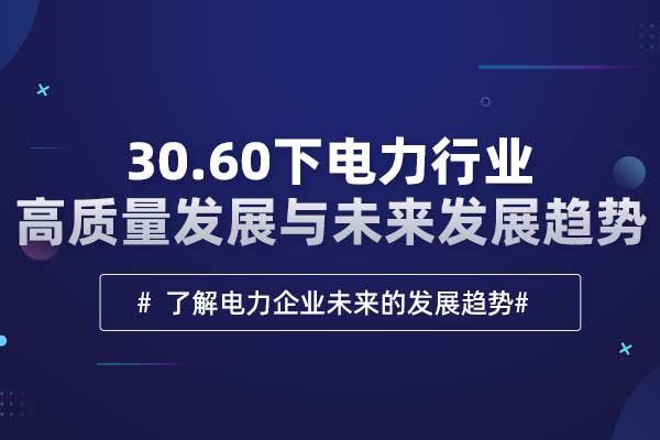 30.60下电力行业高质量发展与未来发展趋势 30.60下电力行业高质量发展与未来发展趋势