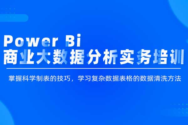 Power Bi商业大数据分析实务培训 Power Bi商业大数据分析实务培训