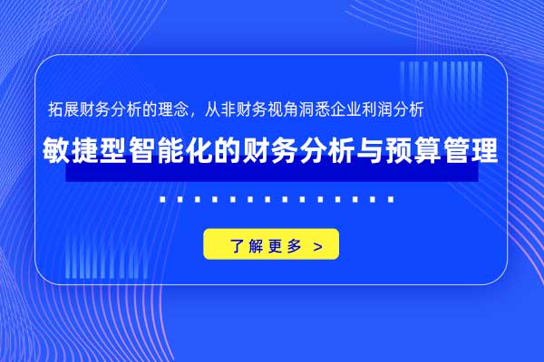 敏捷型智能化的财务分析与预算管理