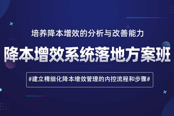 降本增效系统落地方案班