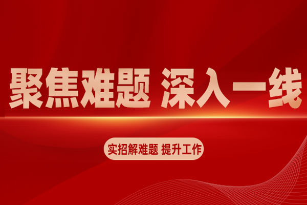 聚焦难题 深入一线 察实情谋实招解难