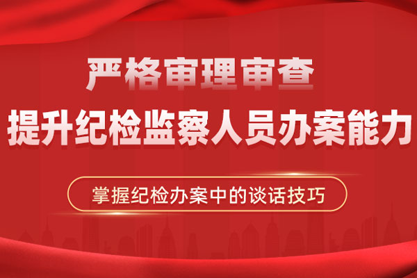 把握办案技巧，严格审理审查，提升纪检