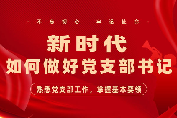 新时代-如何做好党支部书记